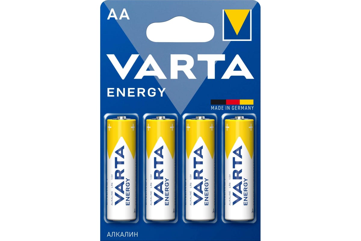 

AA Батарейка VARTA Energy LR6 BL4 Alkaline, 4 шт.