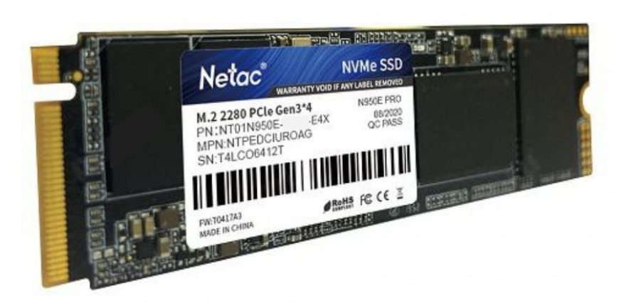 SSD накопитель Netac N950E Pro M.2 2280 500 ГБ (NT01N950E-500G-E4X)