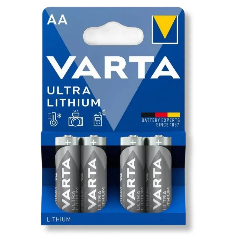 

AA Батарейка VARTA Ultra FR6 BL4 Lithium, 4 шт.