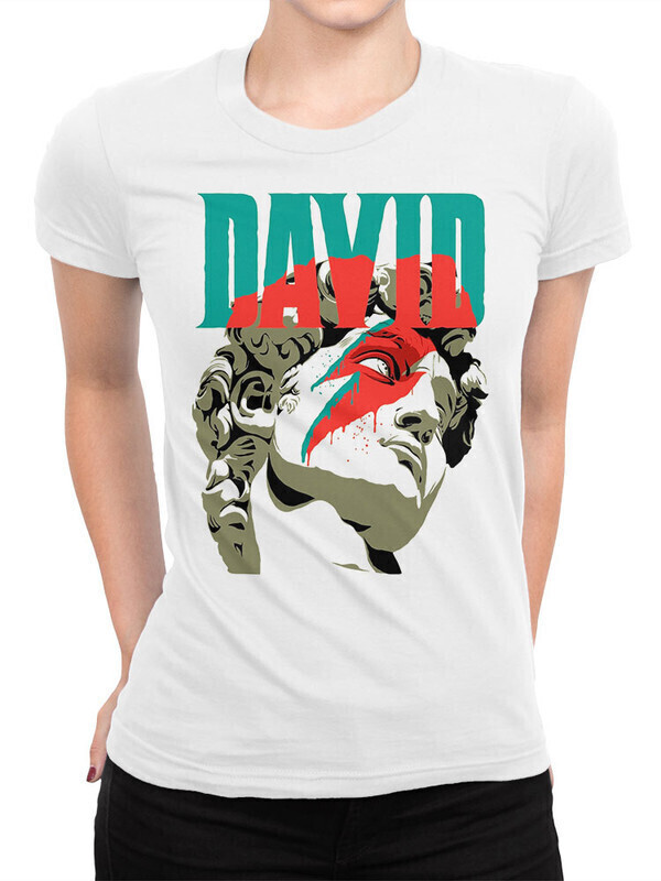 

Футболка женская Dream Shirts Дэвид Боуи Женская 50008681 белая S, Дэвид Боуи Женская 50008681
