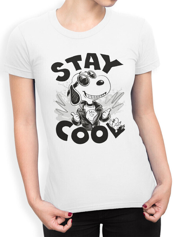 

Футболка женская Dream Shirts Крутой Пес - Stay cool Женская 50008701 белая S, Крутой Пес - Stay cool Женская 50008701