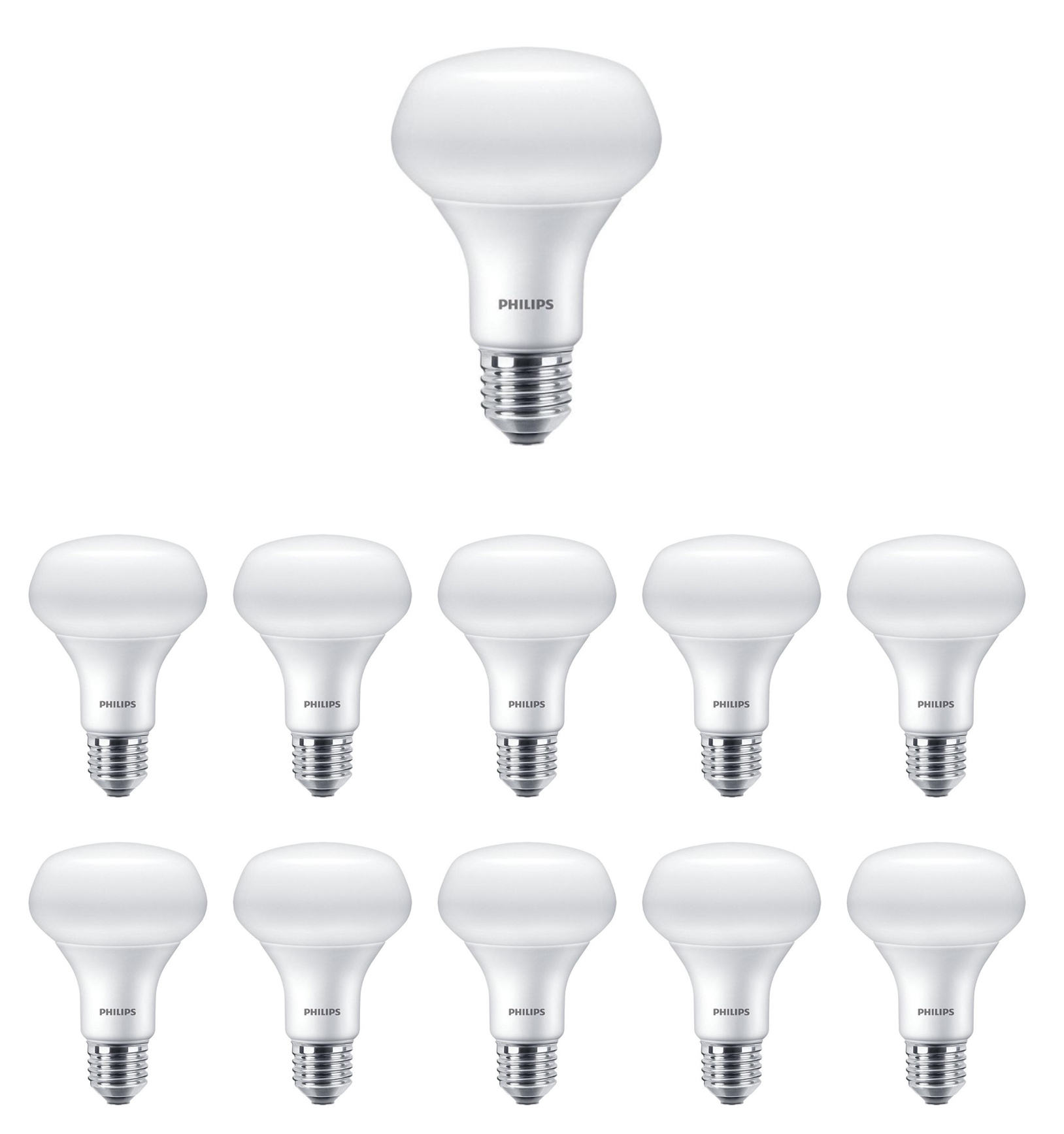 

Лампочка светодиодная Philips R80 E27 10Вт 220В 1150Лм 6500К Холодный белый 10шт, Рефлектор Гриб R80 E27 10Вт 220В 1150Лм 6500К