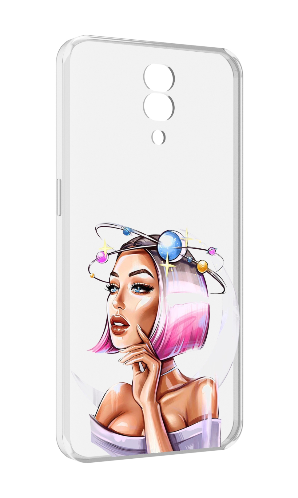 

Чехол MyPads девушка-с-планетами-на-голове женский для Blackview BV7200, Прозрачный, Tocco