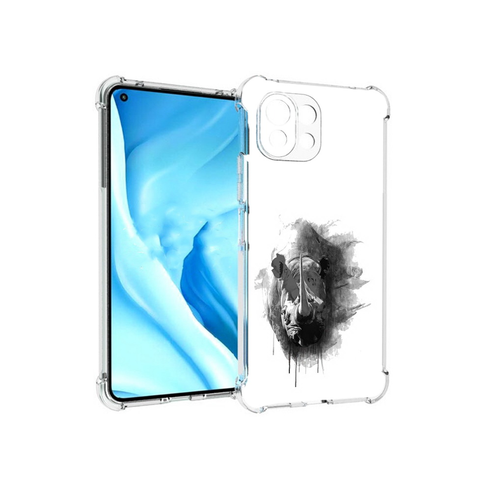 

Чехол MyPads Tocco для Xiaomi Mi 11 Lite носорог (PT159462.256.523), Прозрачный, Tocco