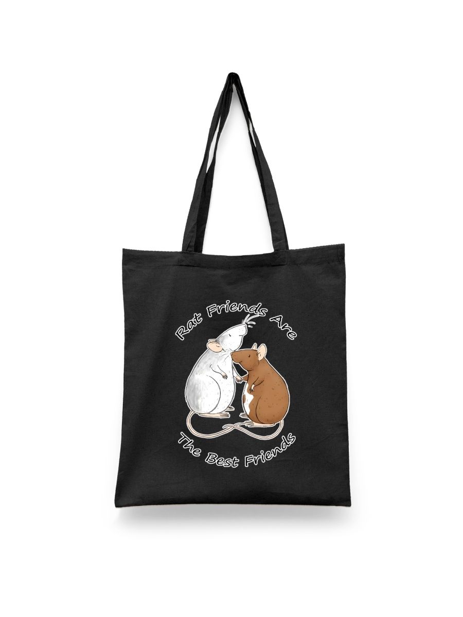 

Шоппер унисекс Каждому Своё Мышь/Крыса/Mouse/Rat JJMS35, черный, Мышь/Крыса/Mouse/Rat JJMS35