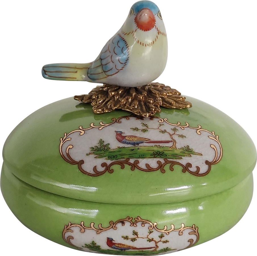 фото Шкатулка с птичкой 11x11x10см glasar 31g2474/b160ec/hlg0752
