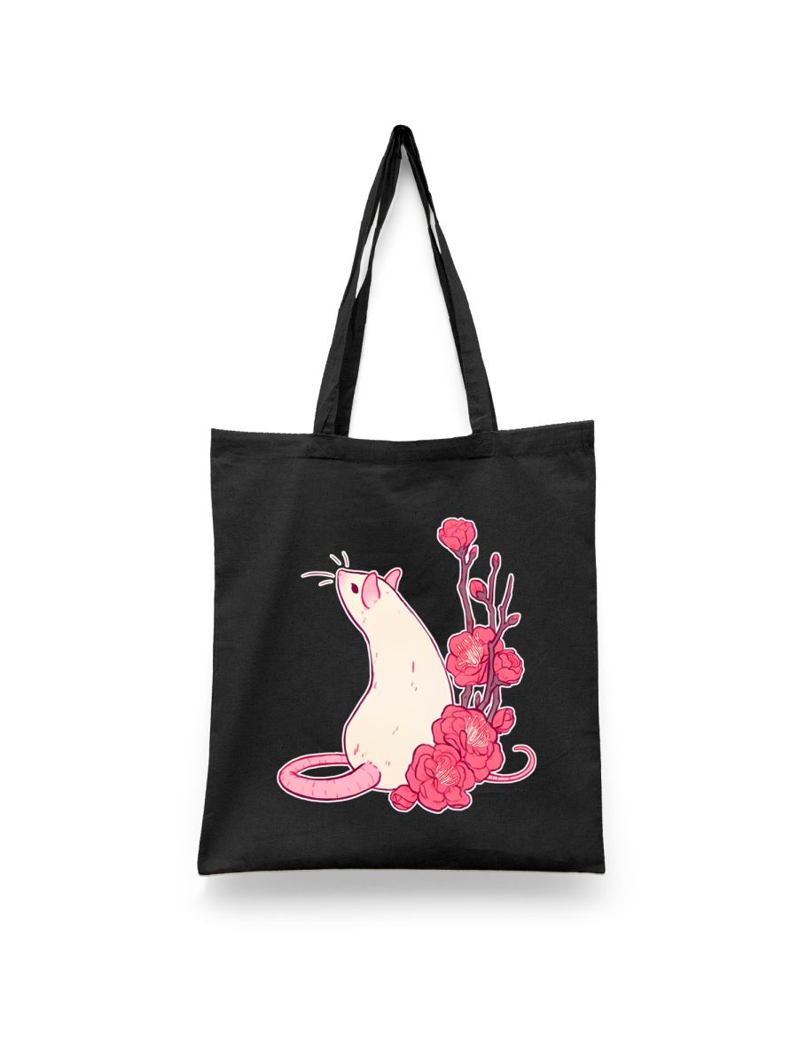 

Шоппер унисекс Каждому Своё Мышь/Крыса/Mouse/Rat JJMS31, черный, Мышь/Крыса/Mouse/Rat JJMS31