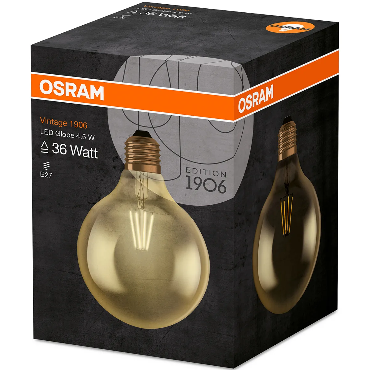 

Лампа Светодиодная OSRAM Шар E27 4,5Вт 220В 2000К свет Теплый белый, упак. 1шт, Шар E27 4,5Вт 220В 2000К свет