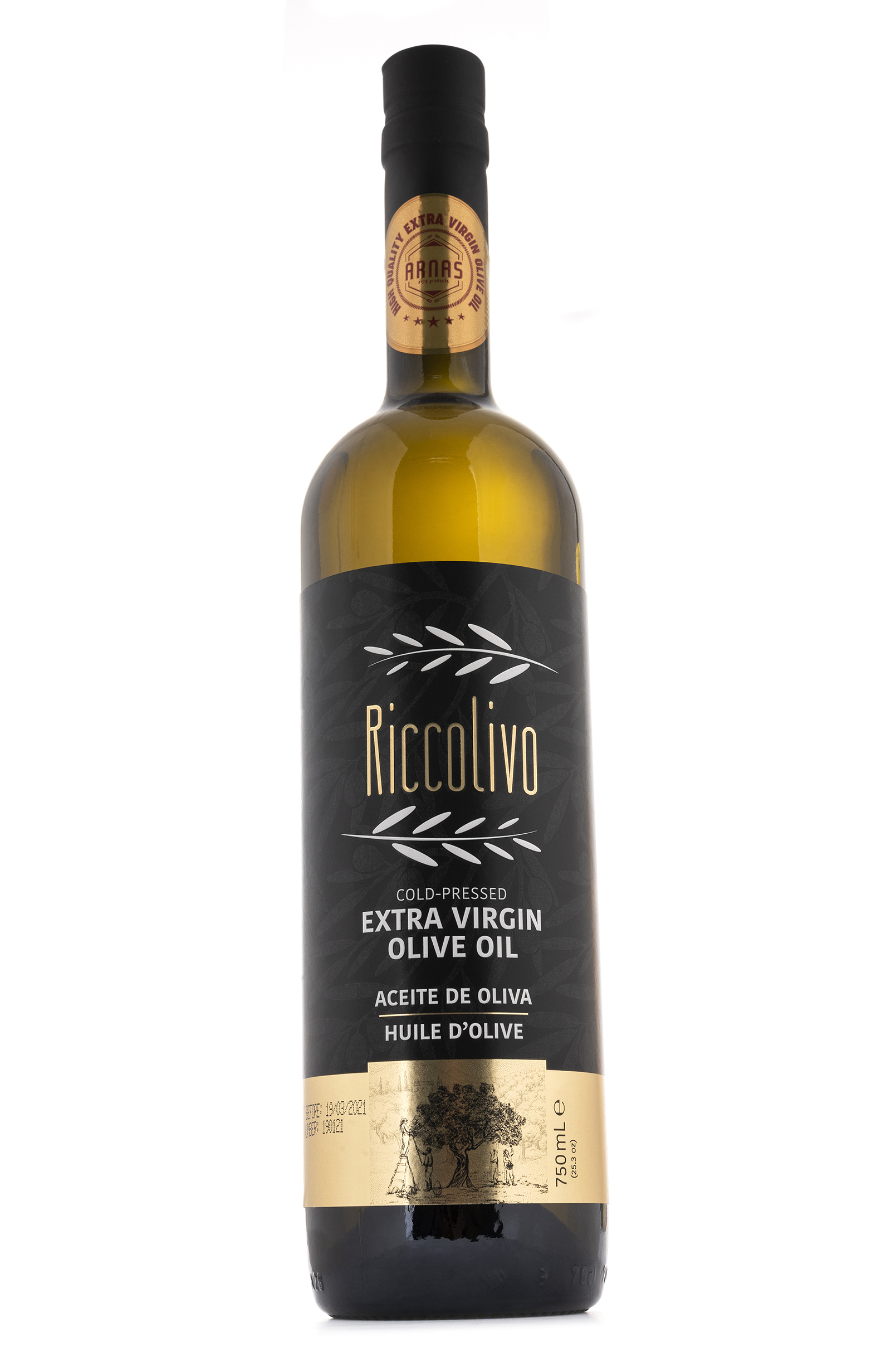 

Оливковое масло холодного отжима Riccolivo Extra Virgin, 0,75 л, Extra Virgin