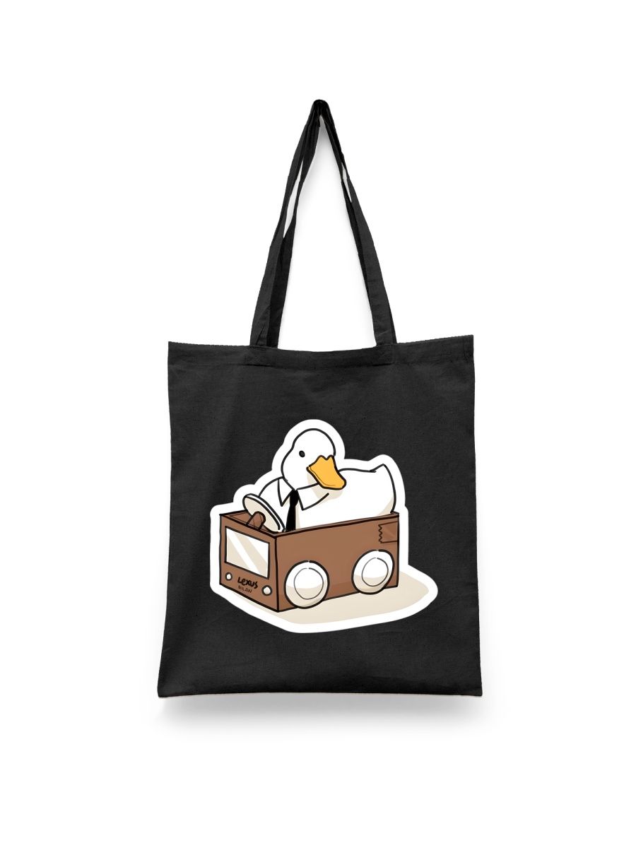 

Шоппер унисекс Каждому Своё Милые уточки/Утка/Duck JJDC10, черный, Милые уточки/Утка/Duck JJDC10