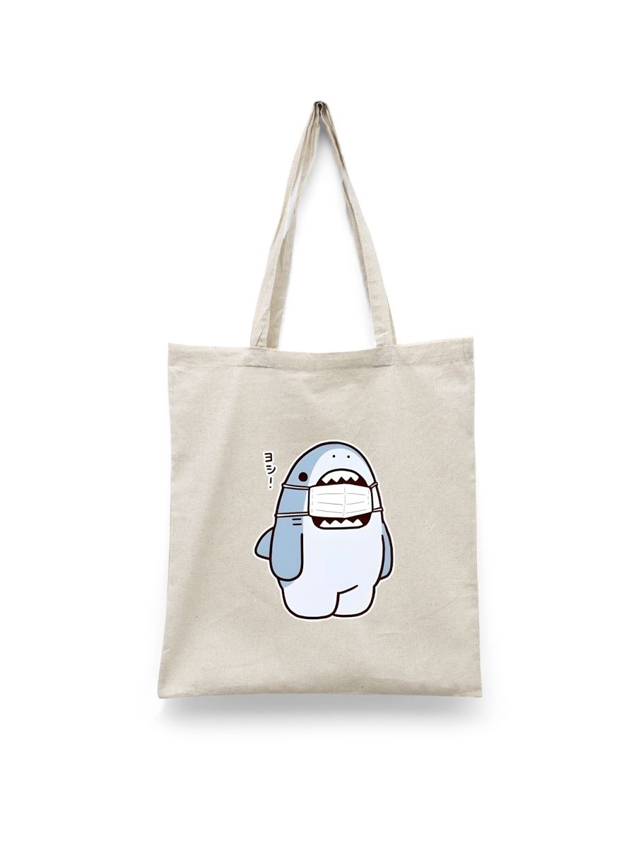 

Шоппер унисекс Каждому Своё Милые акулы/Shark/Акулёнок JJAK12, белый, Милые акулы/Shark/Акулёнок JJAK12