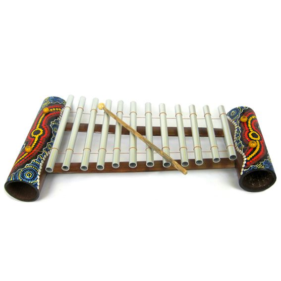 фото Музыкальный ксилофон 12 трубок индонезия