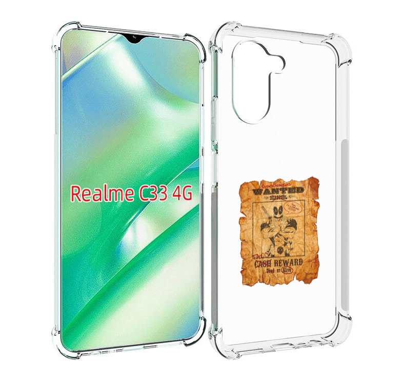 

Чехол MyPads дедпул для Realme C33 4G, Прозрачный, Tocco