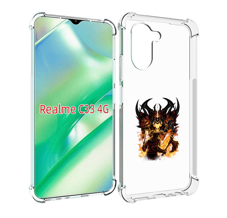 

Чехол MyPads демон shadow fiend для Realme C33 4G, Прозрачный, Tocco