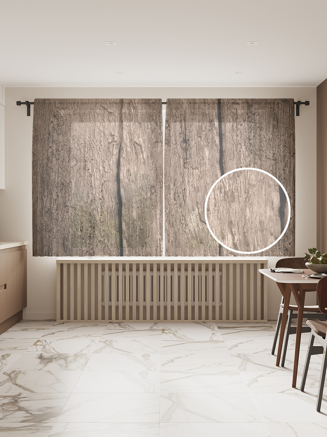 

Фототюль JoyArty "Старый забор", 145x180 см (2 полотна со шторной лентой + 50 крючков), Старый забор