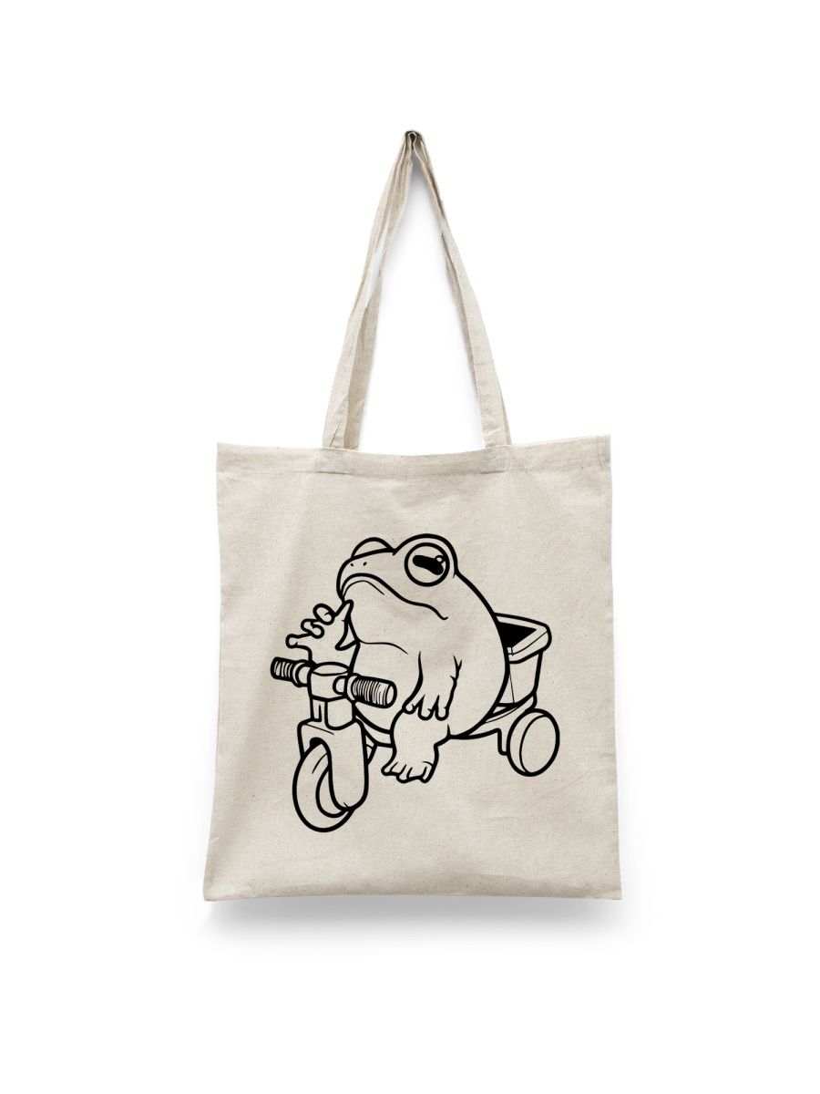 

Шоппер унисекс Каждому Своё Лягушка/Жаба/Frog JJLG34, белый, Лягушка/Жаба/Frog JJLG34