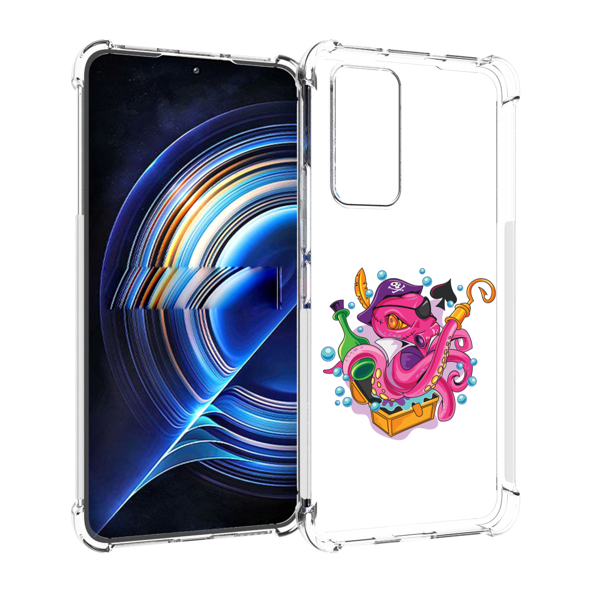 

Чехол MyPads осьминог пират детский для Tecno Camon 19 Neo, Прозрачный, Tocco