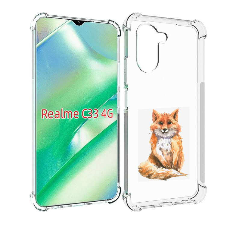 

Чехол MyPads детская лиса для Realme C33 4G, Прозрачный, Tocco
