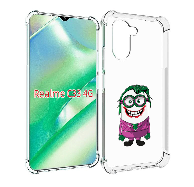 

Чехол MyPads джокер миньон для Realme C33 4G, Прозрачный, Tocco