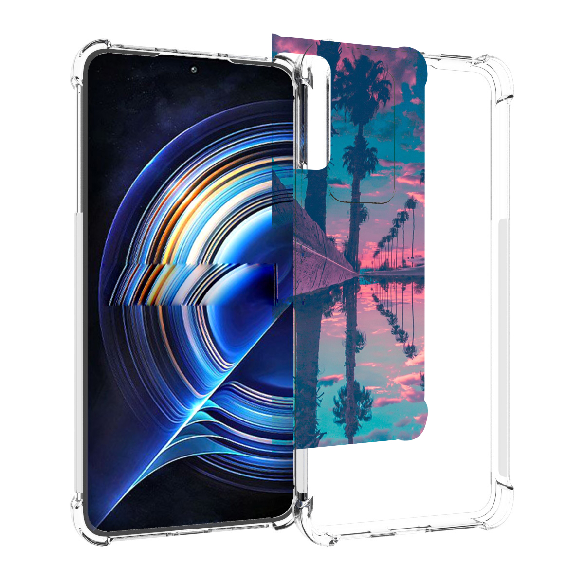 

Чехол MyPads отражение-пальм для Tecno Camon 19 Neo, Прозрачный, Tocco