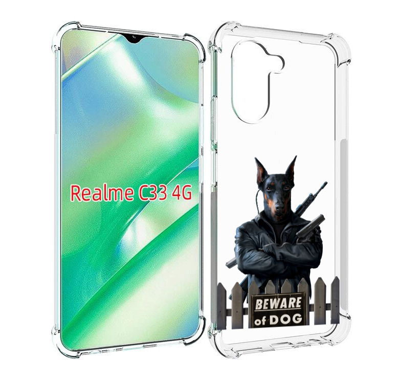 

Чехол MyPads доберман для Realme C33 4G, Прозрачный, Tocco