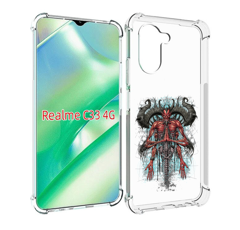 

Чехол MyPads дьявол для Realme C33 4G, Прозрачный, Tocco