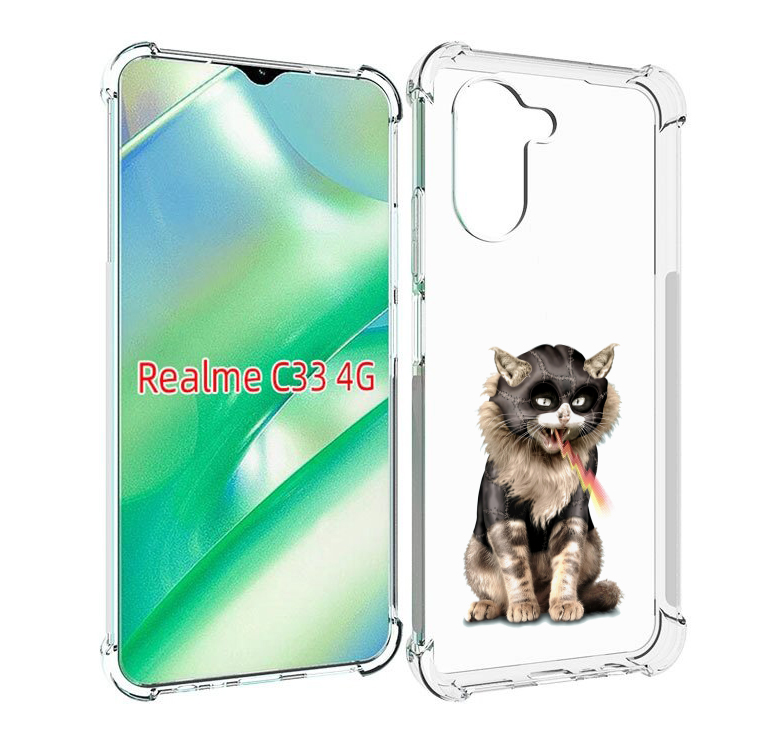 

Чехол MyPads дьяволский кот для Realme C33 4G, Прозрачный, Tocco