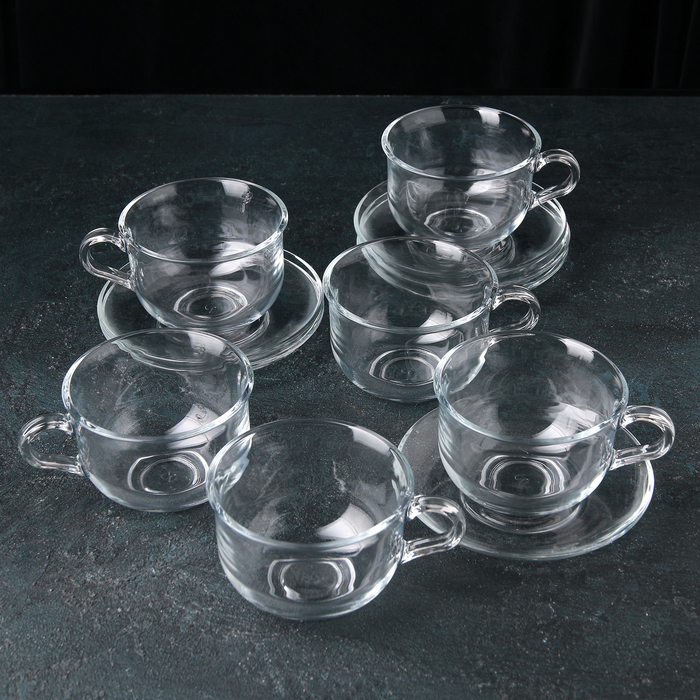 фото Сервиз чайный на 6 персон «ташкент», 12 предметов: чашка 290 мл, блюдце paşabahçe
