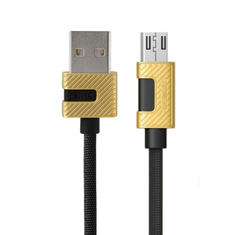 

Кабель USB REMAX RC-089m Metal, USB - MicroUSB, 2.4А, 1 м, черный