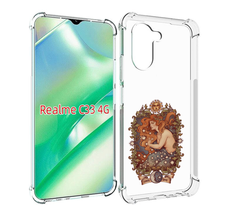 

Чехол MyPads звездная девушка абстракция для Realme C33 4G, Прозрачный, Tocco