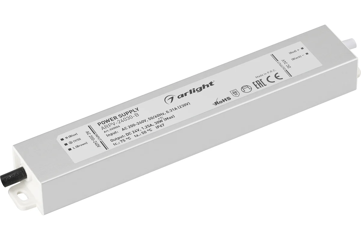 

Блок питания ARLIGHT Arpv-24030 24 В 30 Вт IP67 020004