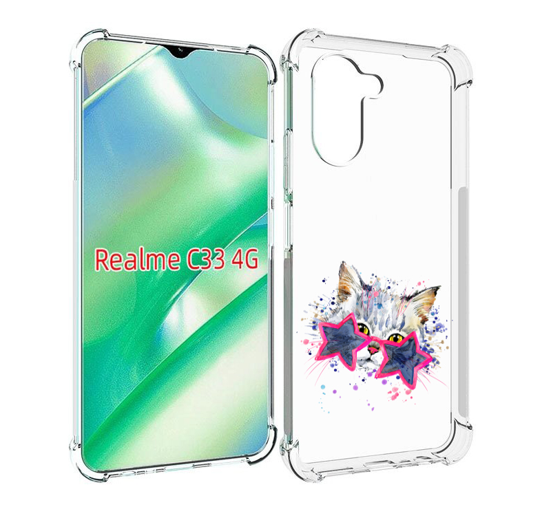 

Чехол MyPads звездные очки для Realme C33 4G, Прозрачный, Tocco