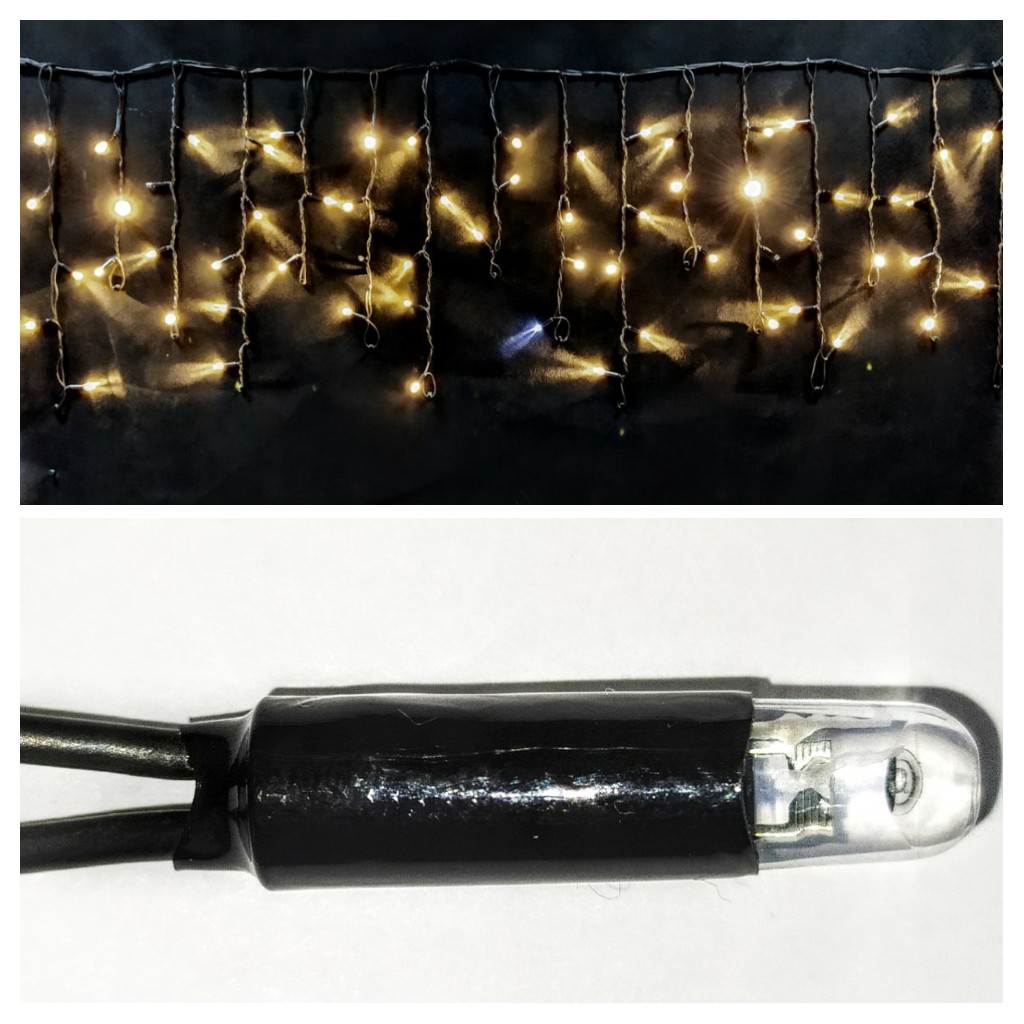 

Бахрома световая Мастерская Деда Мороза RWICICLE-120LEDS-F-WW 3х0,5 м белый теплый