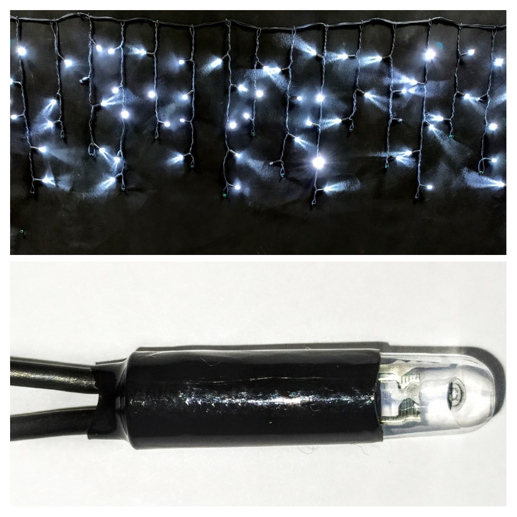

Бахрома световая Мастерская Деда Мороза RWICICLE-120LEDS-F-W 3х0,5 м белый холодный