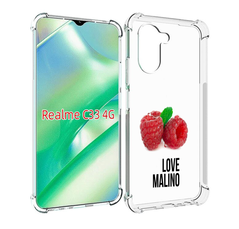 

Чехол MyPads Бренд лове малино для Realme C33 4G, Прозрачный, Tocco