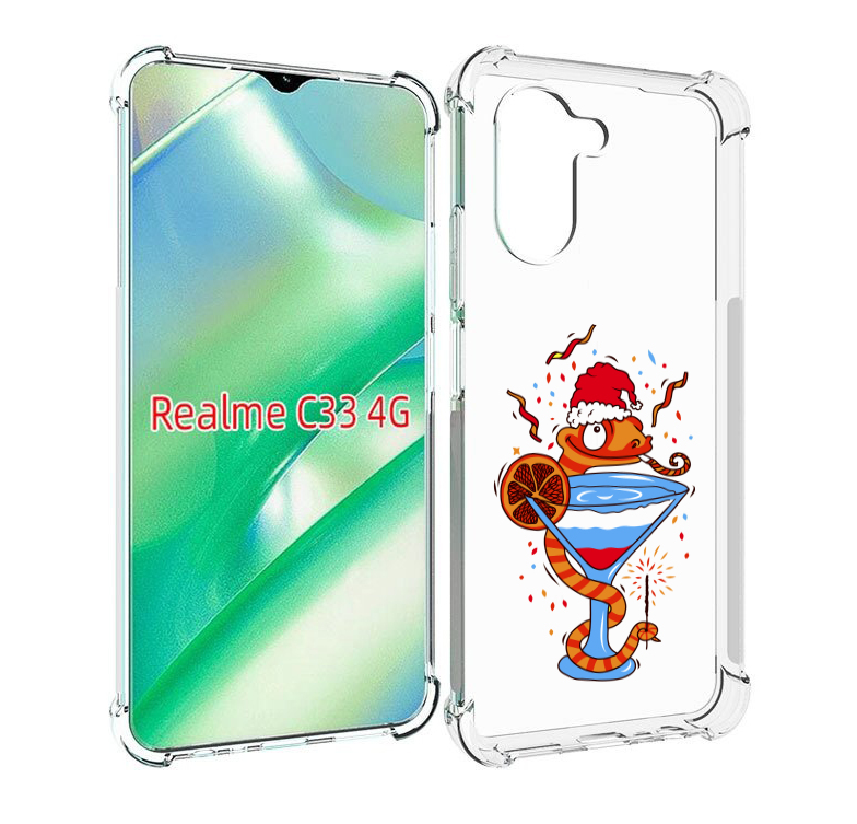 

Чехол MyPads змейка для Realme C33 4G, Прозрачный, Tocco