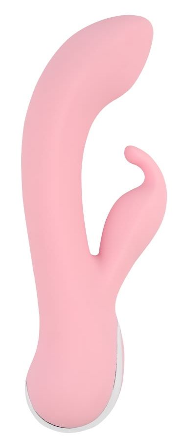 фото Нежно-розовый вибратор со стимулятором клитора intimate g rabbit 18 см chisa novelties