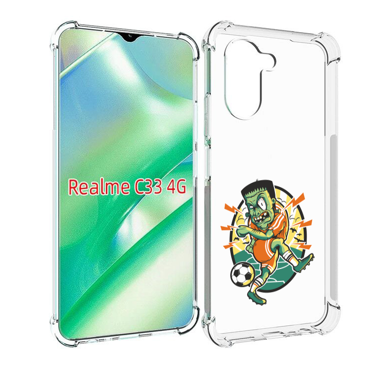

Чехол MyPads зомби футболист для Realme C33 4G, Прозрачный, Tocco