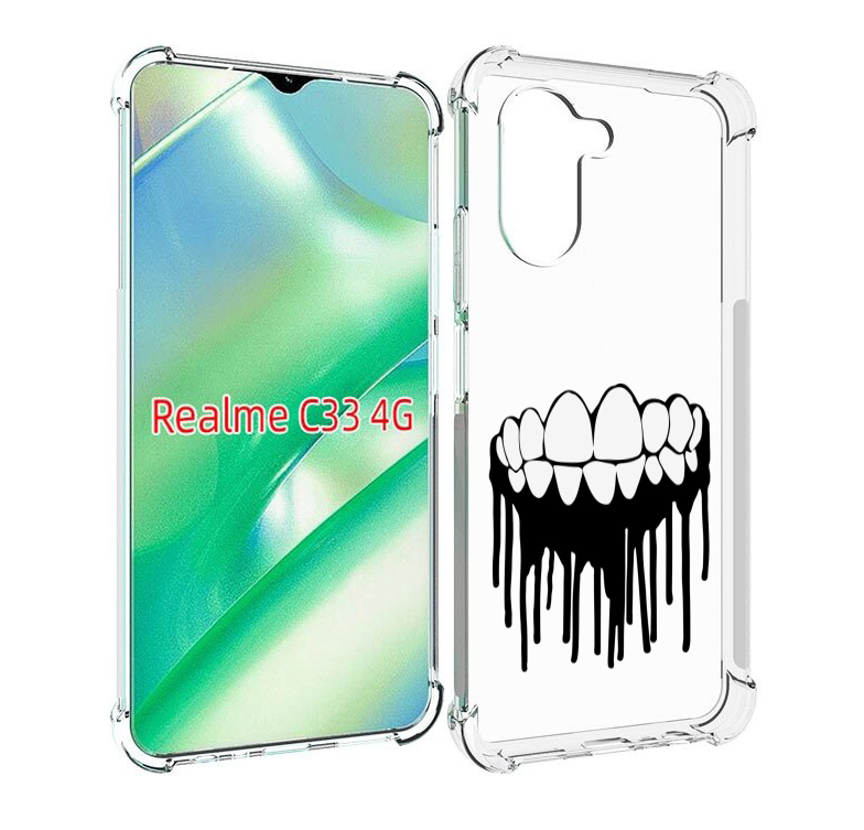 

Чехол MyPads зубы для Realme C33 4G, Прозрачный, Tocco