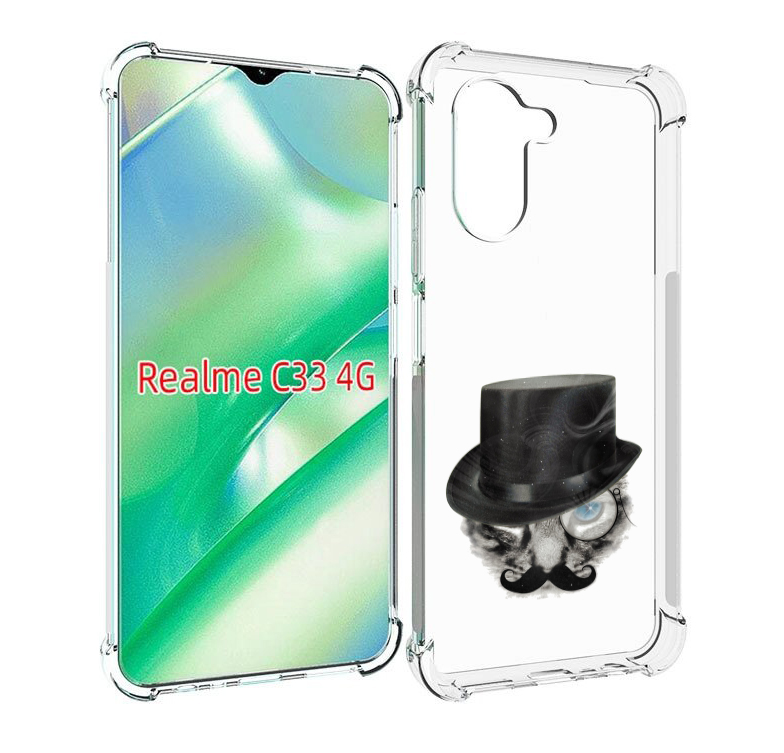

Чехол MyPads интелегентный кот для Realme C33 4G, Прозрачный, Tocco