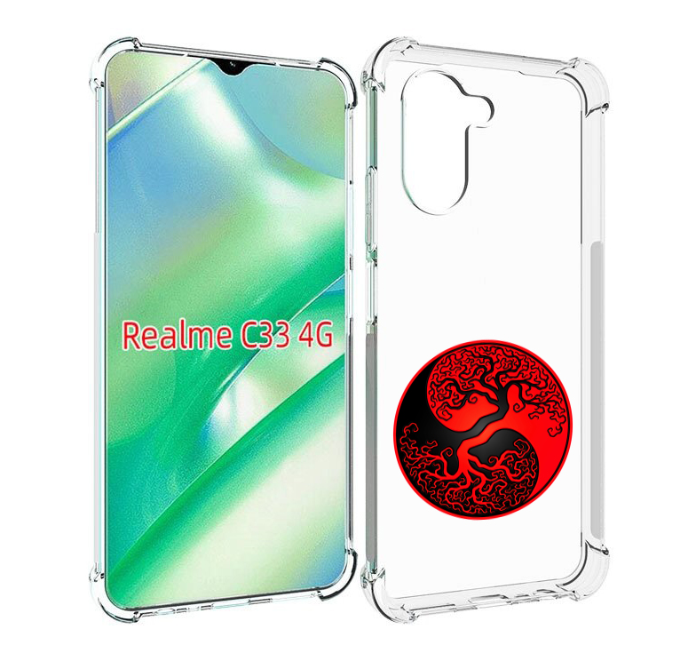 

Чехол MyPads инь янь дерево для Realme C33 4G, Прозрачный, Tocco