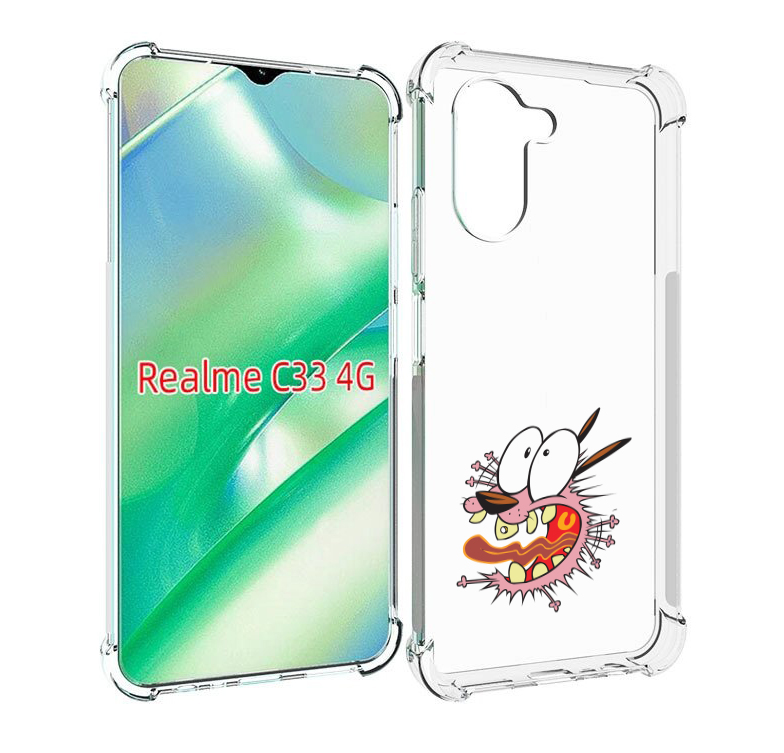 

Чехол MyPads испуганный бобик для Realme C33 4G, Прозрачный, Tocco
