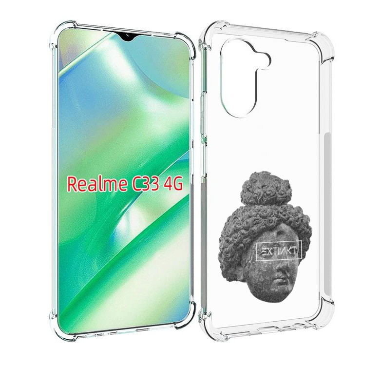 

Чехол MyPads каменное лицо девушки для Realme C33 4G, Прозрачный, Tocco