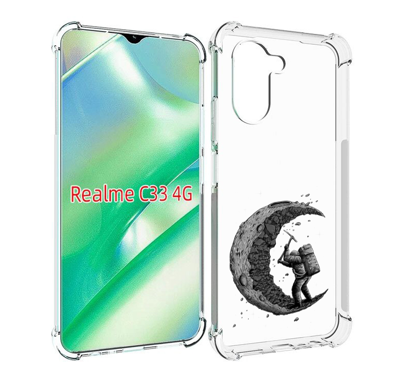 

Чехол MyPads камненная луна для Realme C33 4G, Прозрачный, Tocco