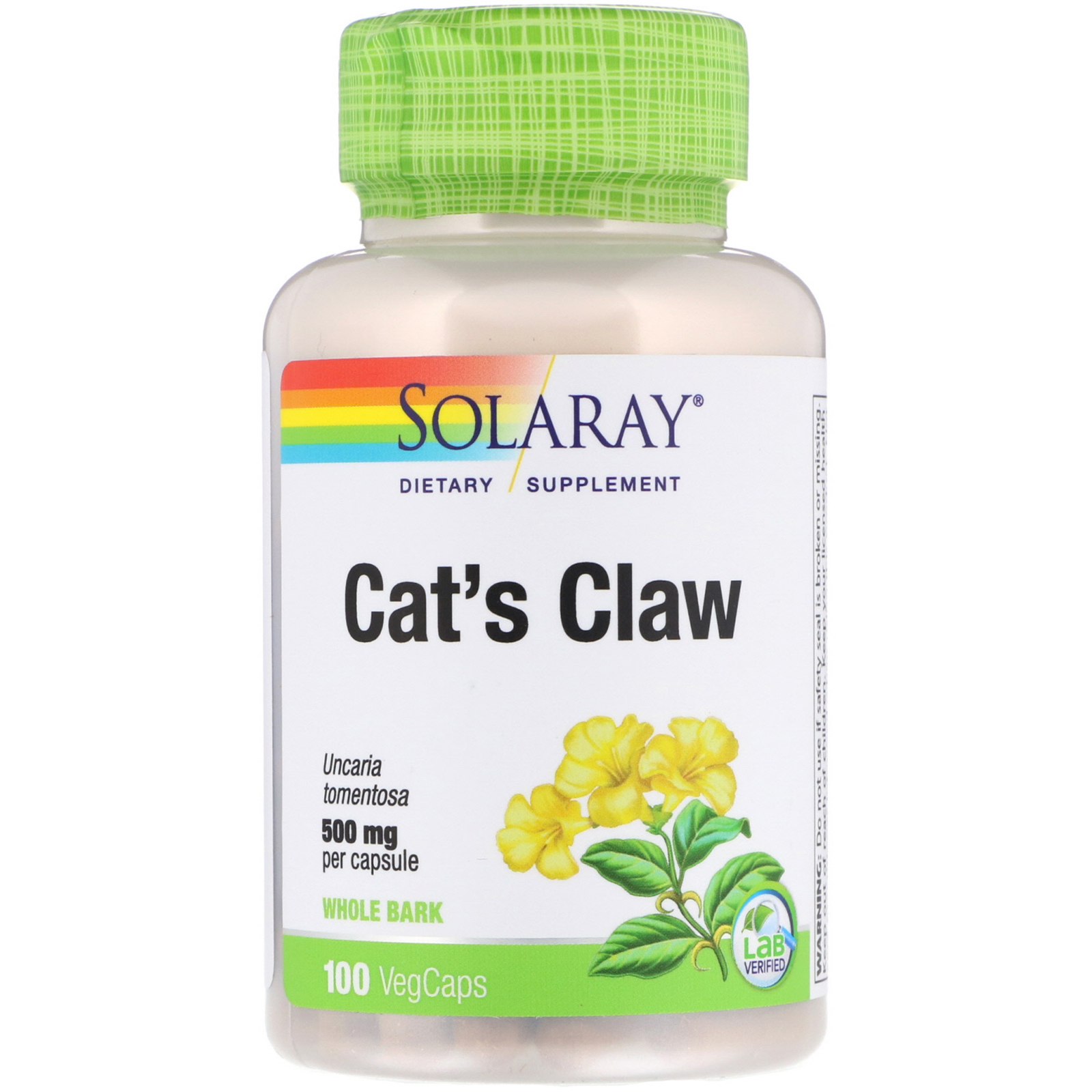 Cat's Claw Solaray 500 мг капсулы 100 шт.