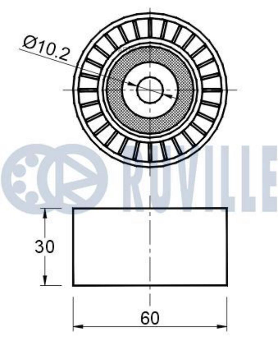 

Ролик Руч.Ремня Opel/Renault Ruville 541813