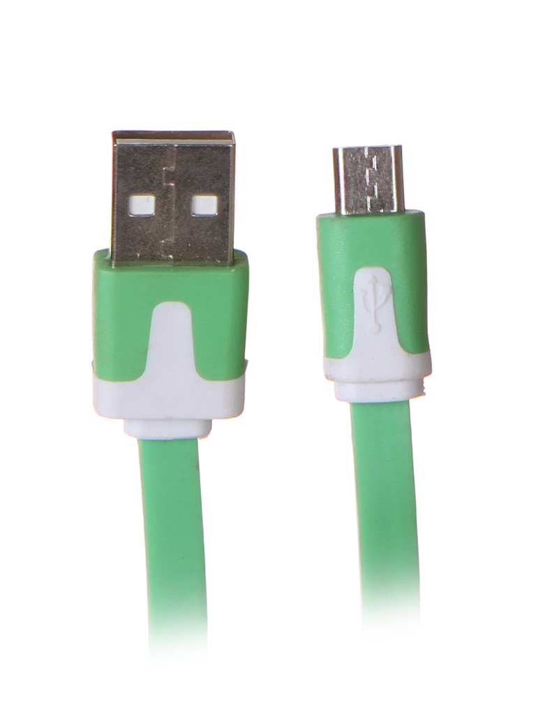 фото Аксессуар delux usb - microusb 97cm flat green