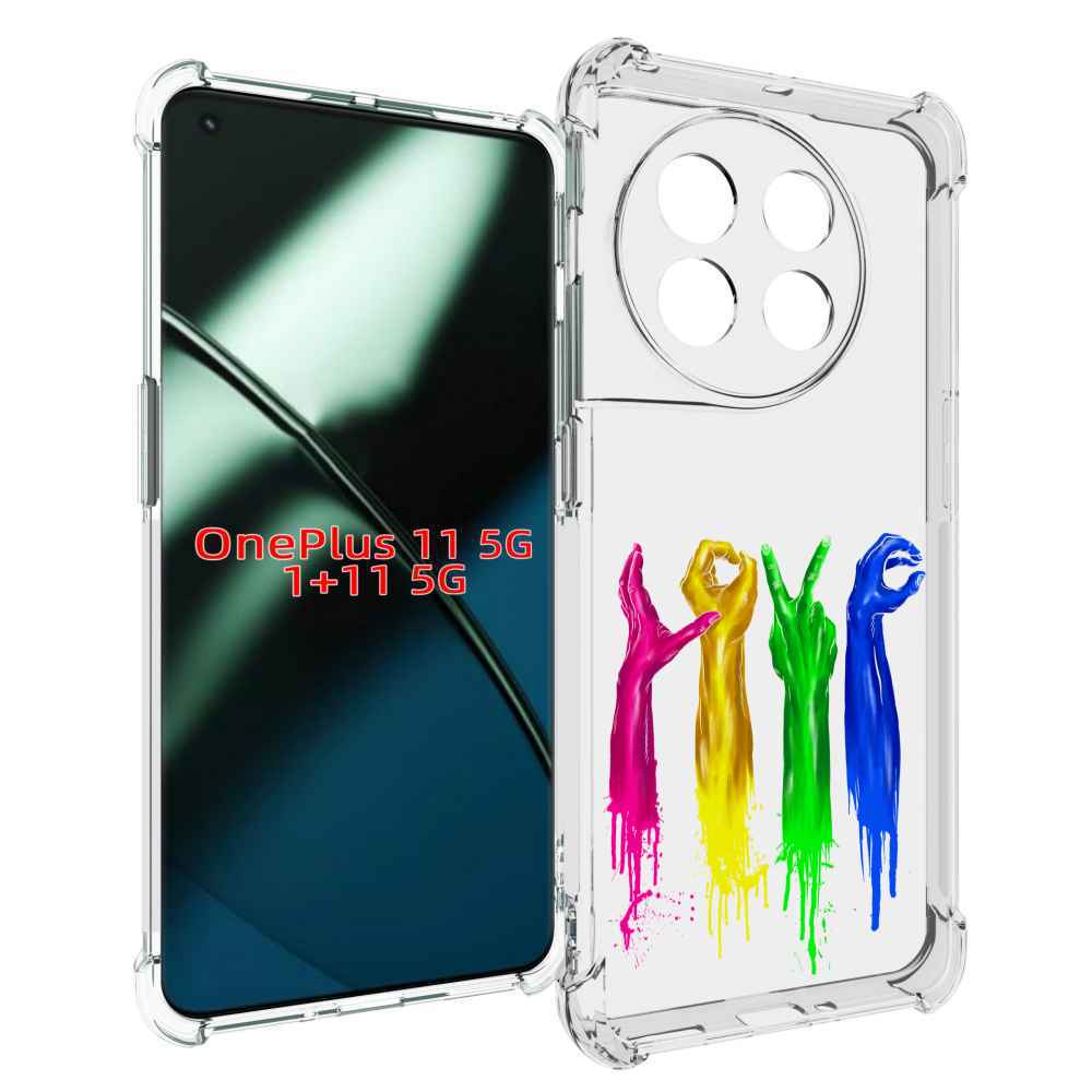 

Чехол MyPads яркие руки love для OnePlus 11, Прозрачный, Tocco