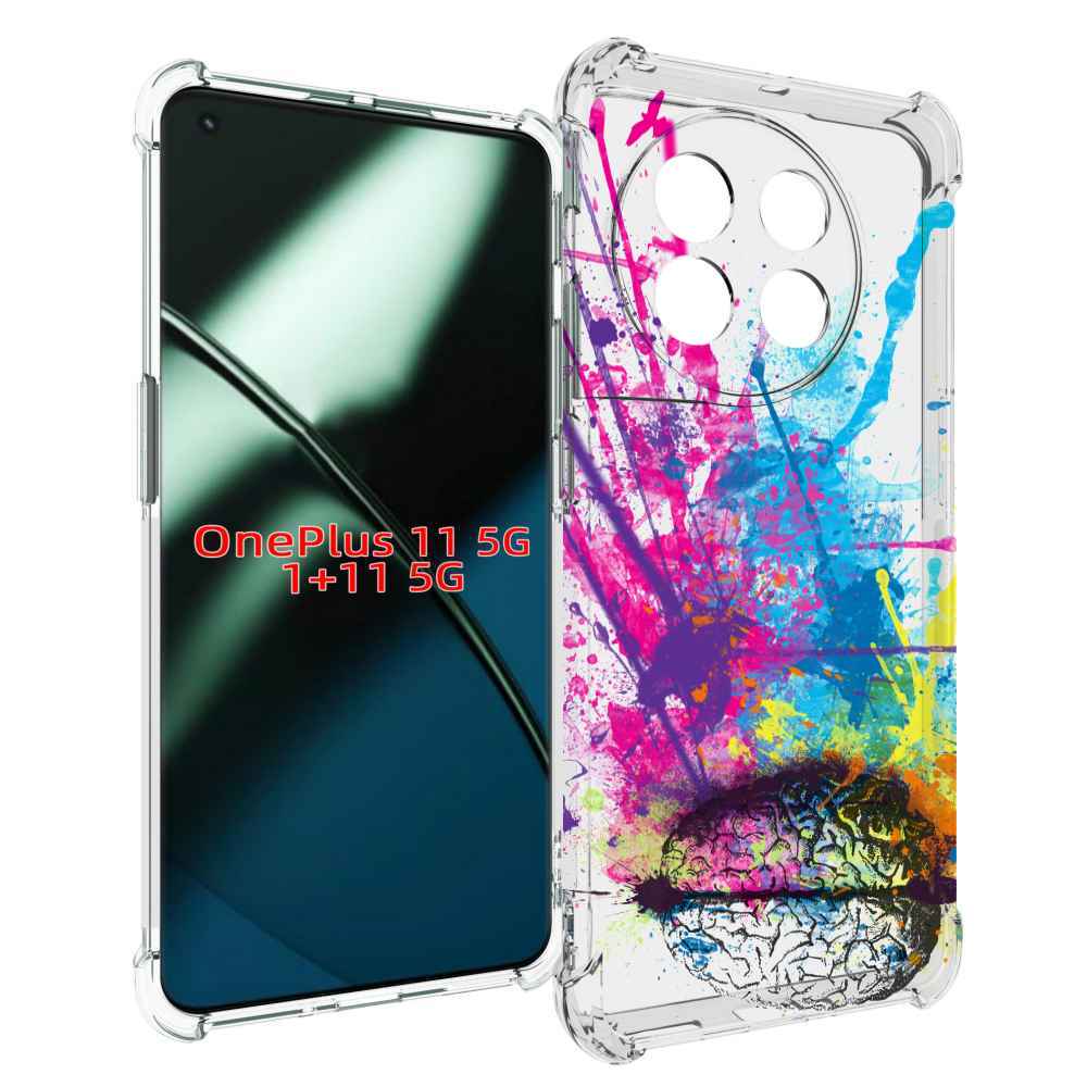 

Чехол MyPads яркий красочный мозг для OnePlus 11, Прозрачный, Tocco