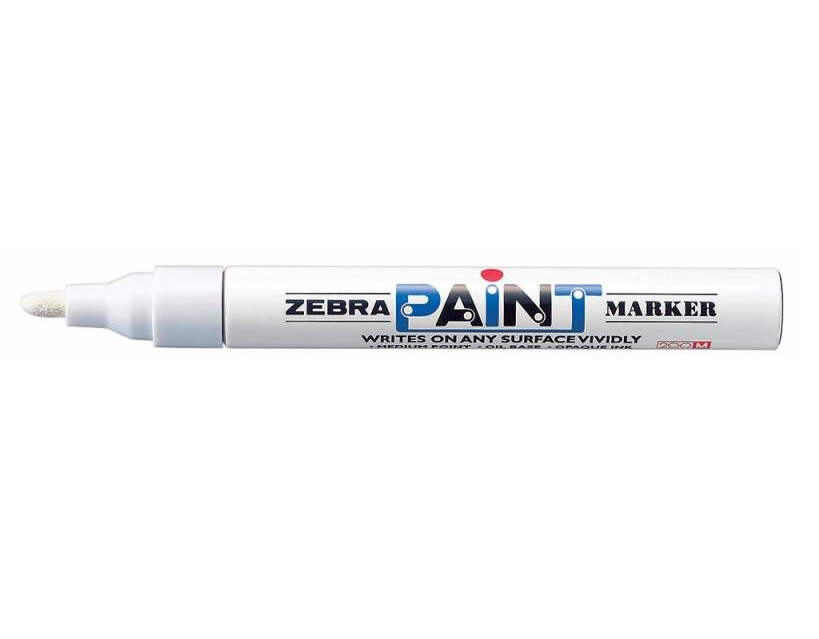 Маркер перманентный Zebra PAINT MOP-200MZ-W круглый пишущий наконечник 1.5 мм белый